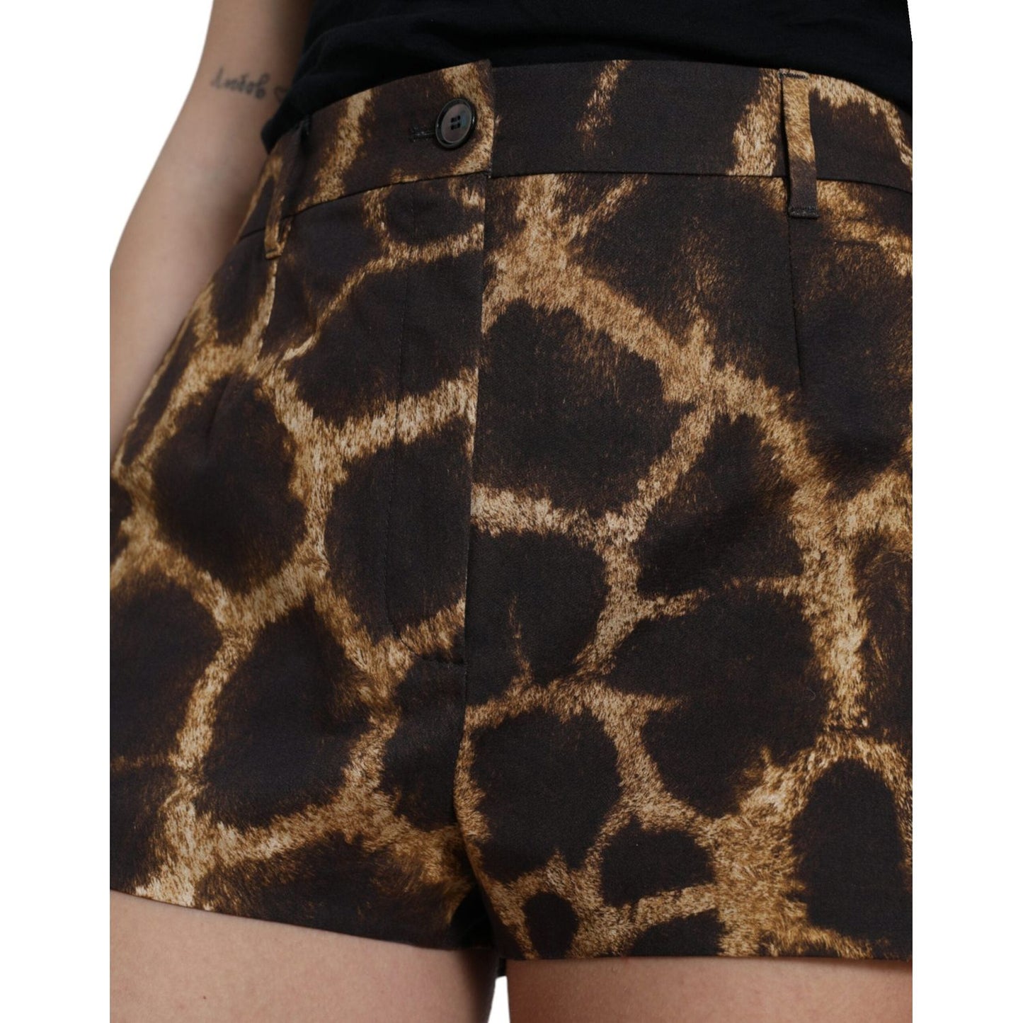 Dolce & Gabbana High Waist Giraffe Print Shorts Dolce & Gabbana