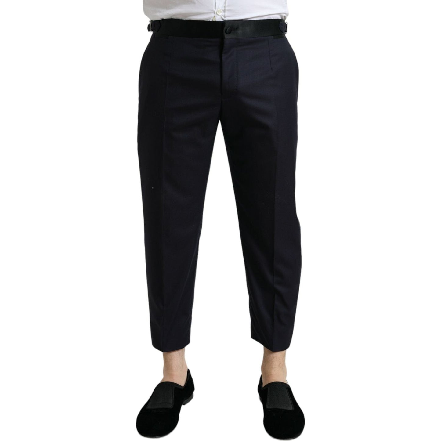 Dolce & Gabbana Elegant Wool-Silk Blend Cropped Dress Pants Dolce & Gabbana