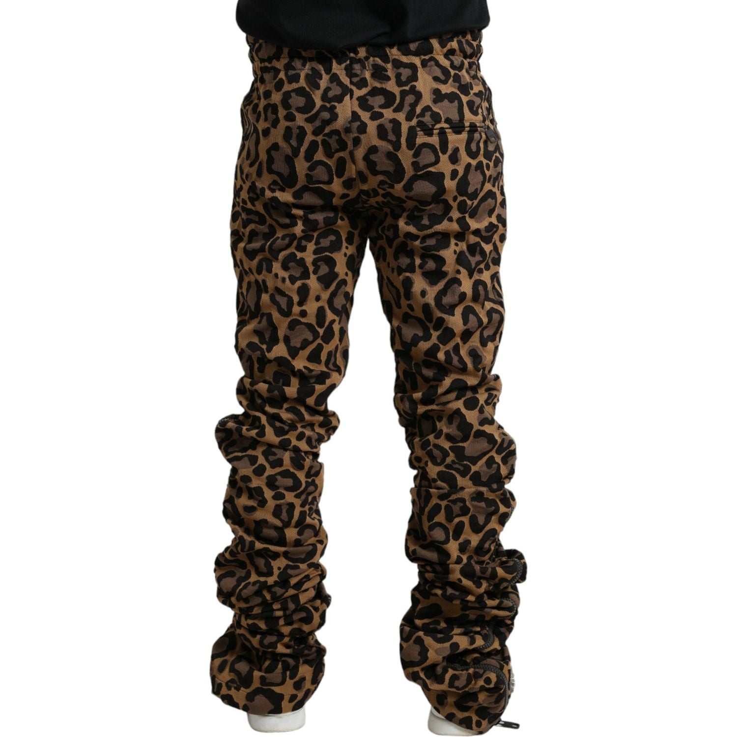 Dolce & Gabbana Brown Leopard Jacquard Jogger Pants