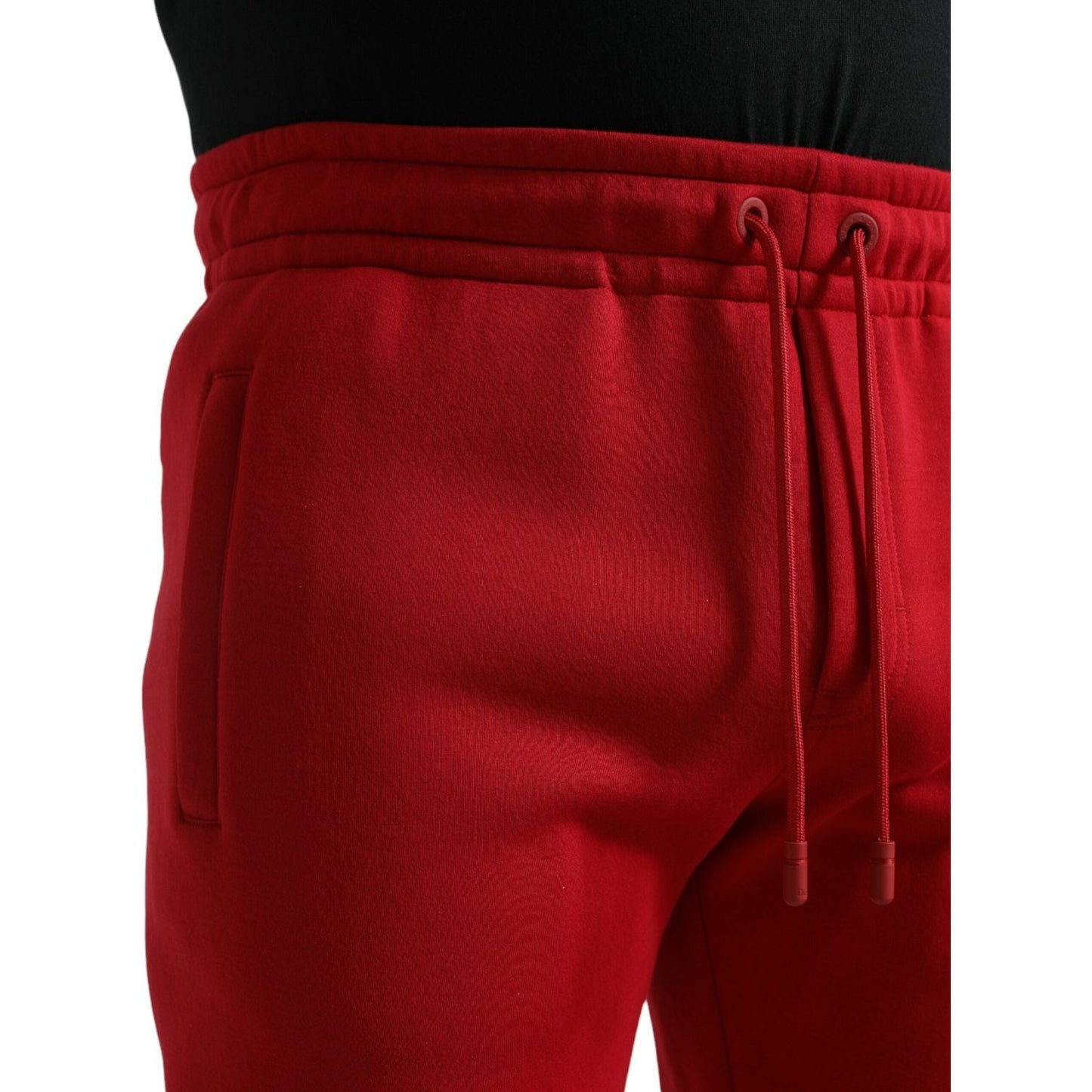 Dolce & Gabbana Sizzling Red Cotton Blend Jogger Pants Dolce & Gabbana