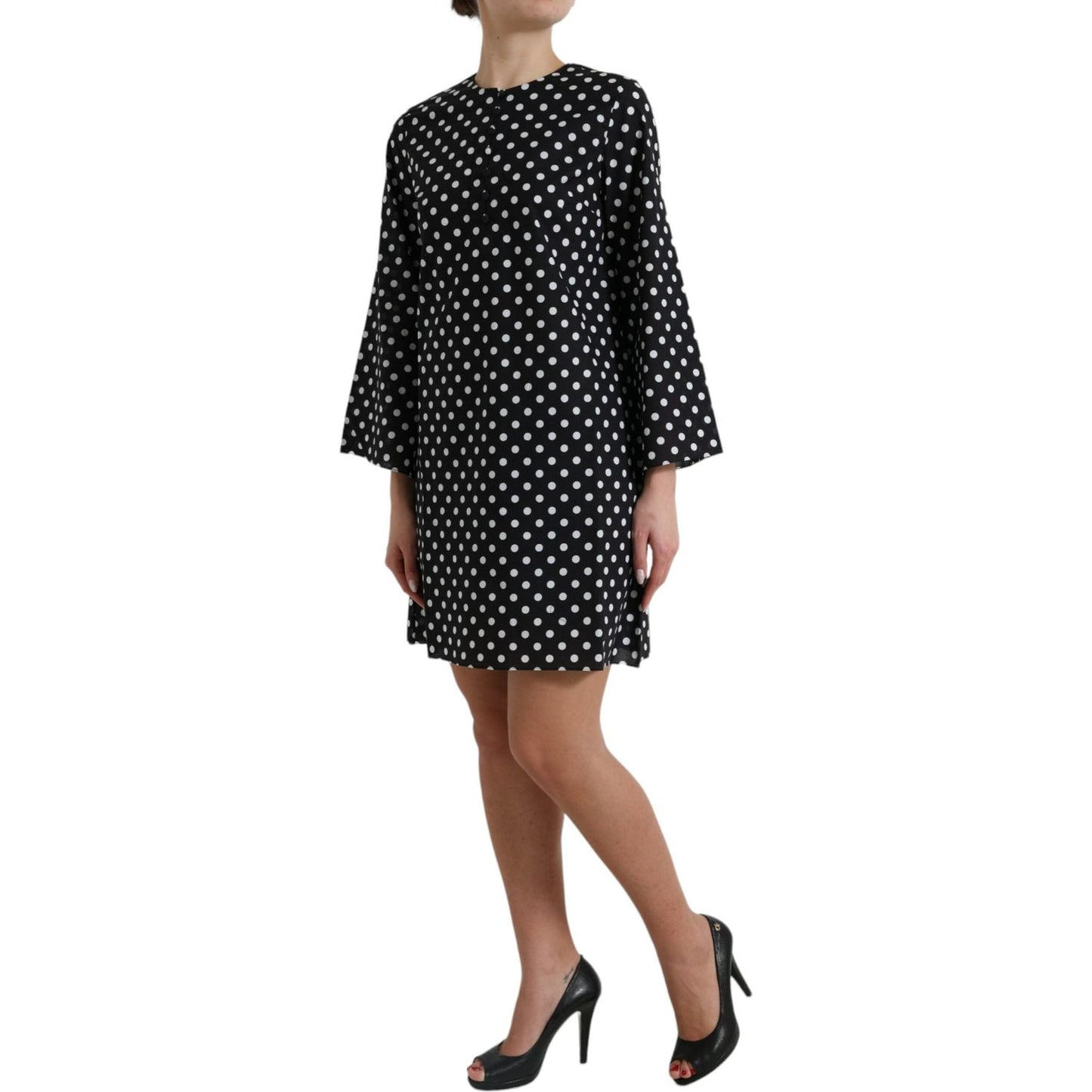 Dolce & Gabbana Elegant Polka Dot Shift Mini Dress Dolce & Gabbana