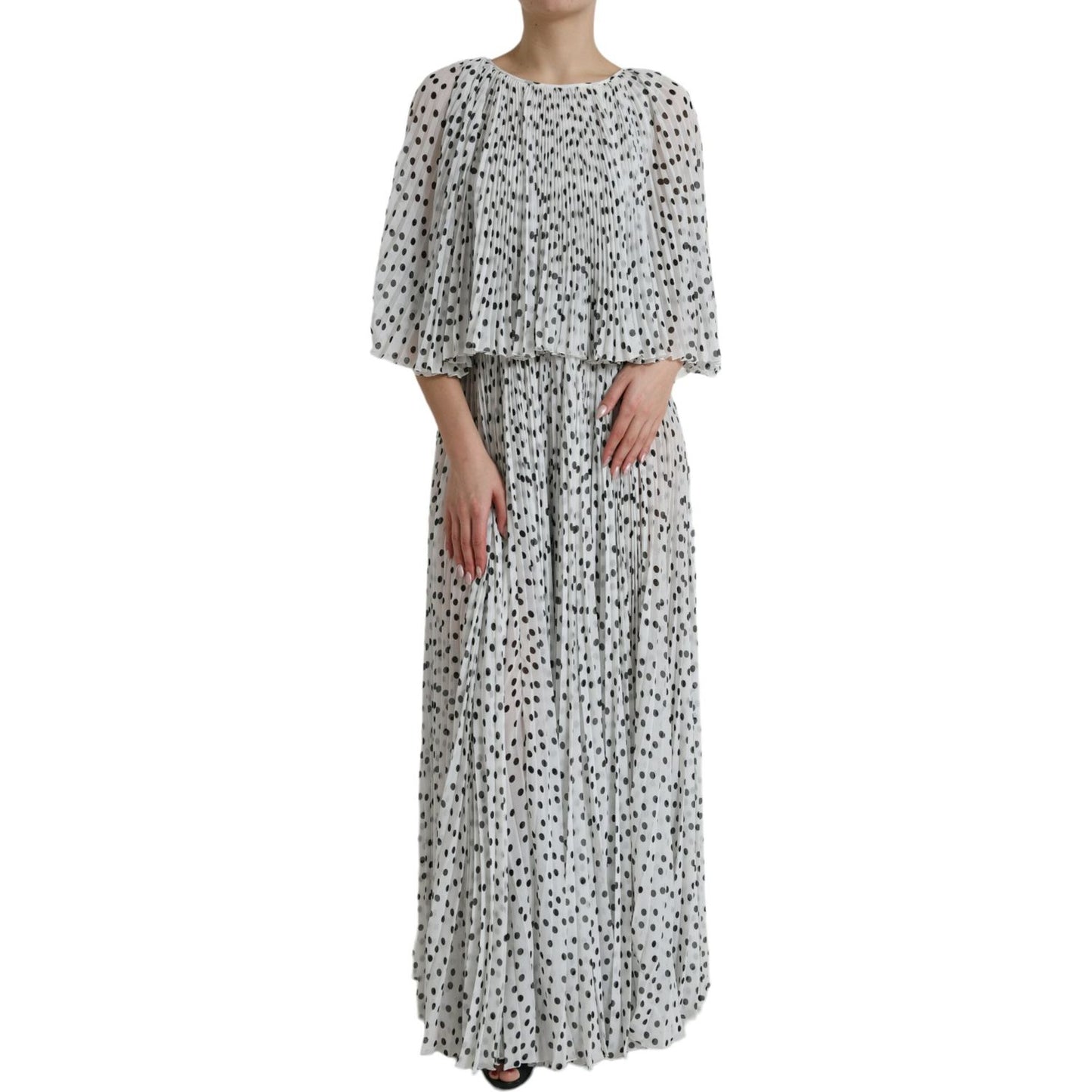 Dolce & Gabbana Elegant Polka Dots Maxi Dress Dolce & Gabbana