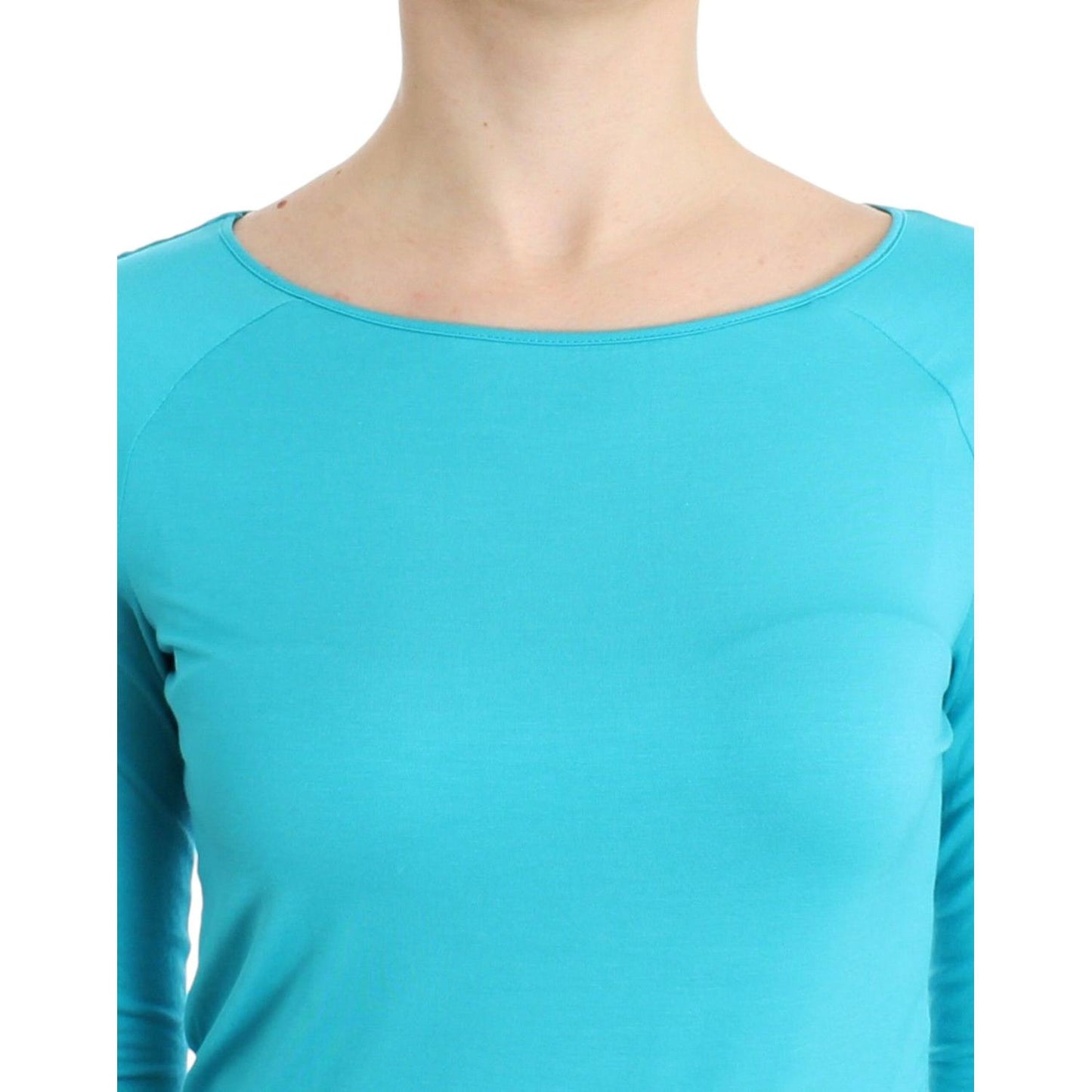 Ermanno Scervino Lingerie Blue Top Blouse Jumper Modal Solid