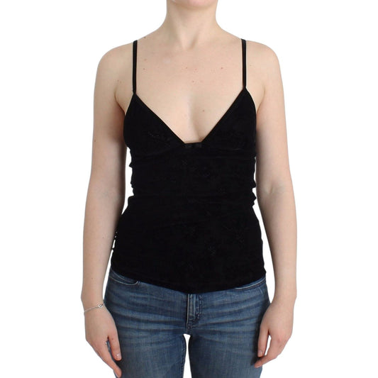 Ermanno Scervino Elegant Black Cami Lingerie Top Ermanno Scervino