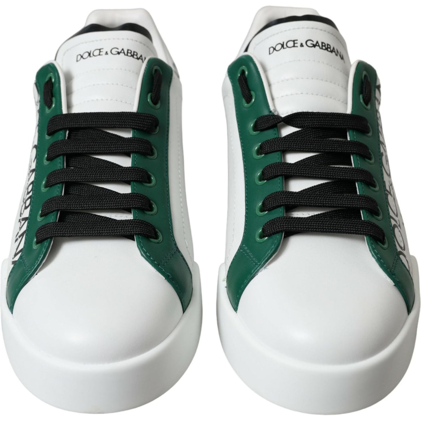 Dolce & Gabbana Elegant White Crown Leather Sneakers Dolce & Gabbana