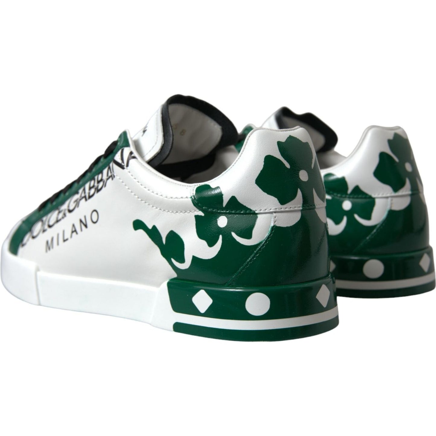 Dolce & Gabbana Elegant White Crown Leather Sneakers Dolce & Gabbana