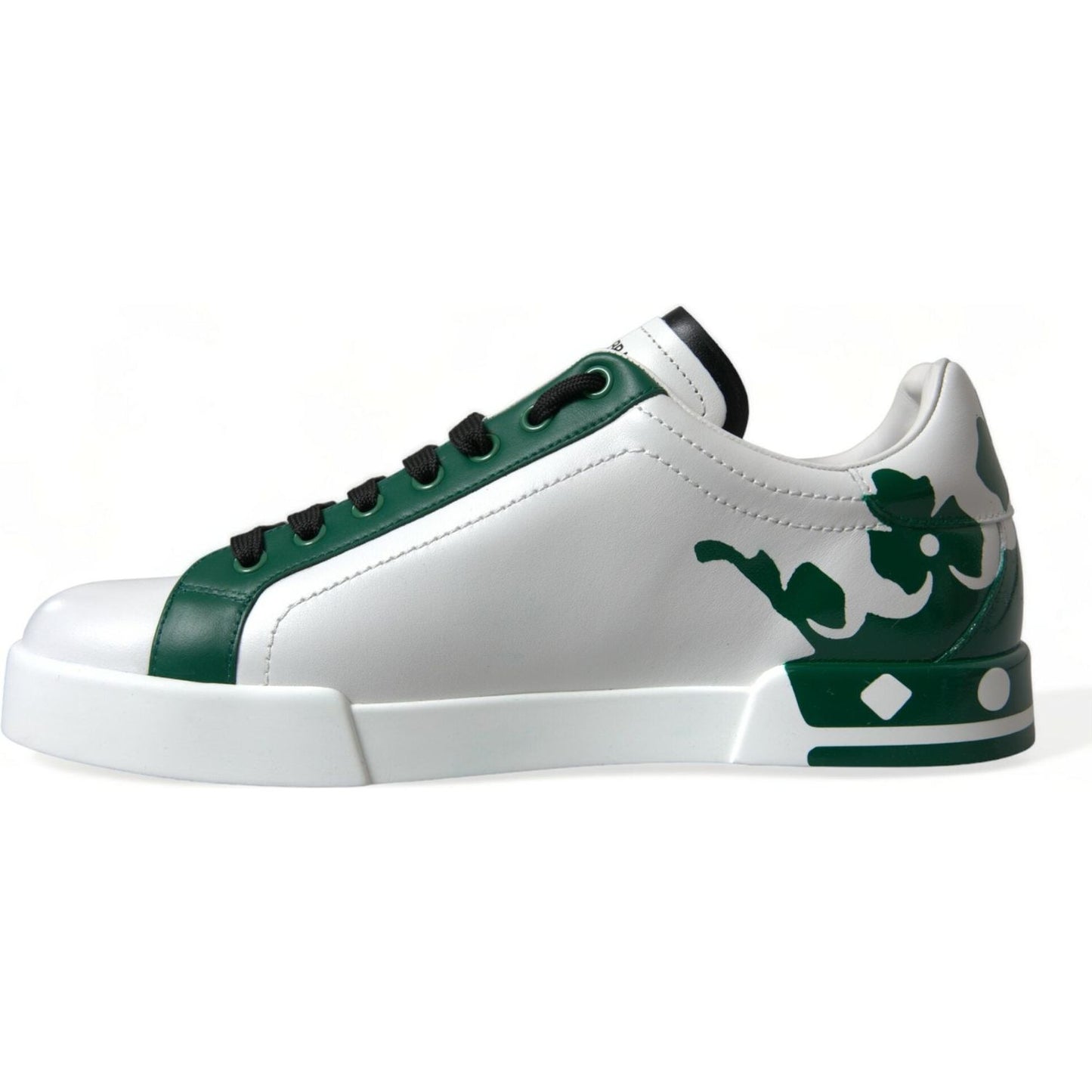 Dolce & Gabbana Elegant White Crown Leather Sneakers Dolce & Gabbana