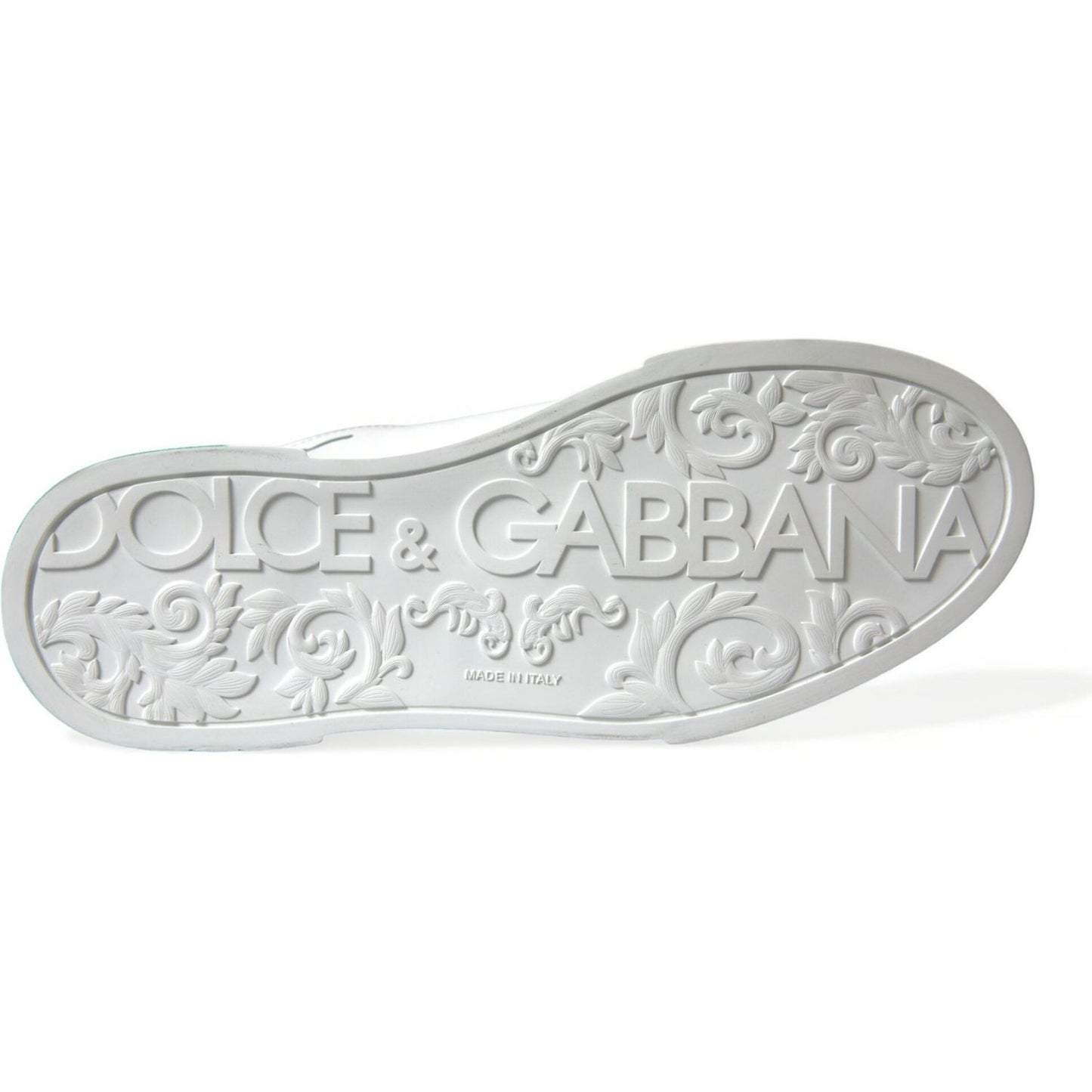 Dolce & Gabbana Elegant White Crown Leather Sneakers Dolce & Gabbana