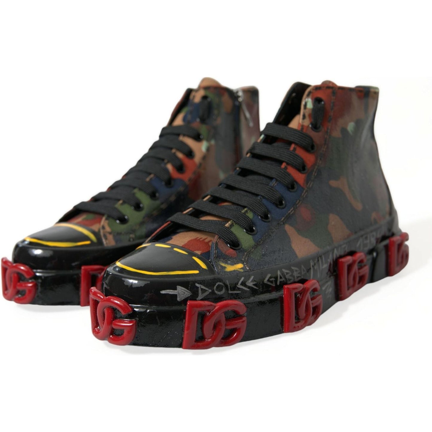 Dolce & Gabbana Chic Multicolor High-Top Sneakers Dolce & Gabbana