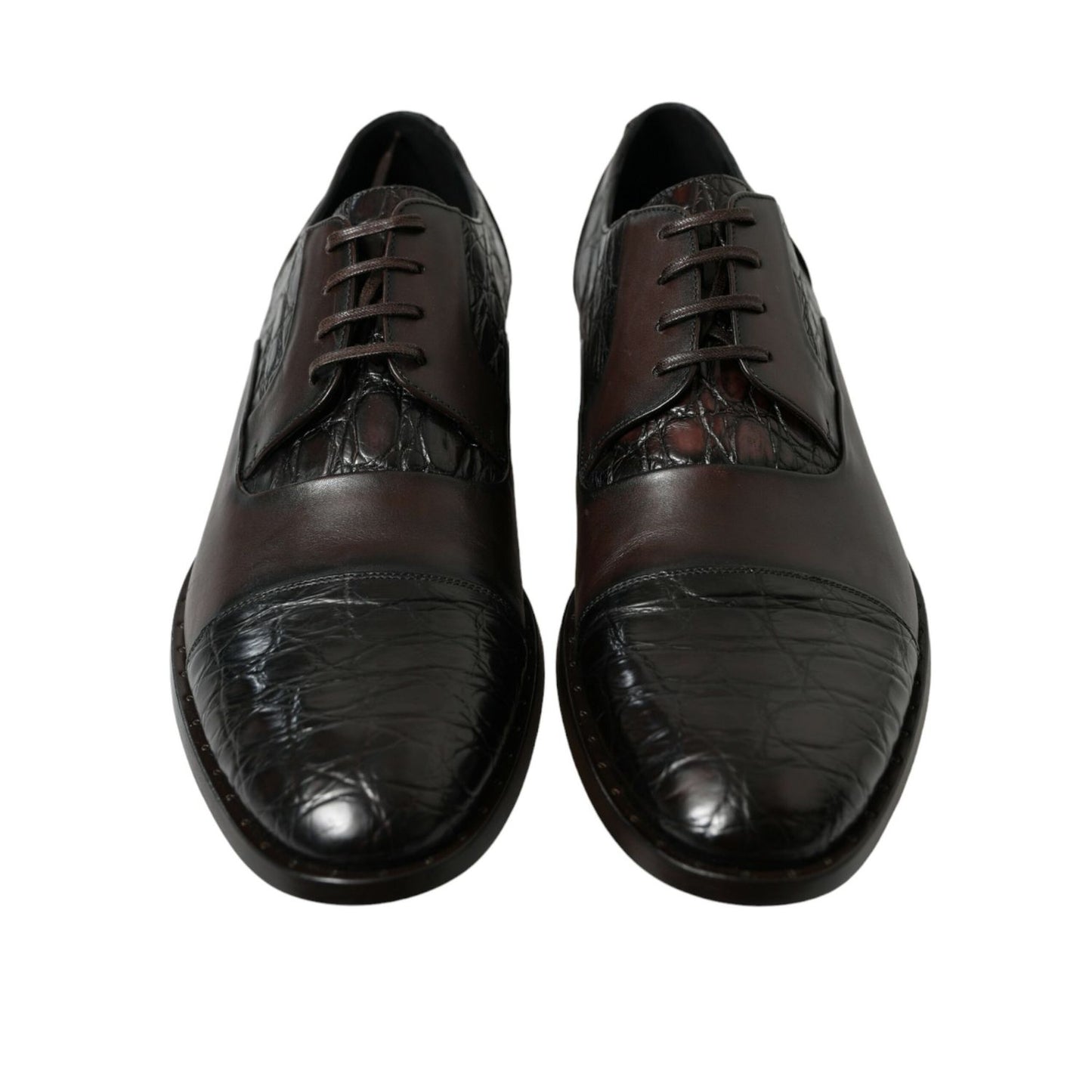 Dolce & Gabbana Brown Exotic Leather Formal Men Dress Shoes