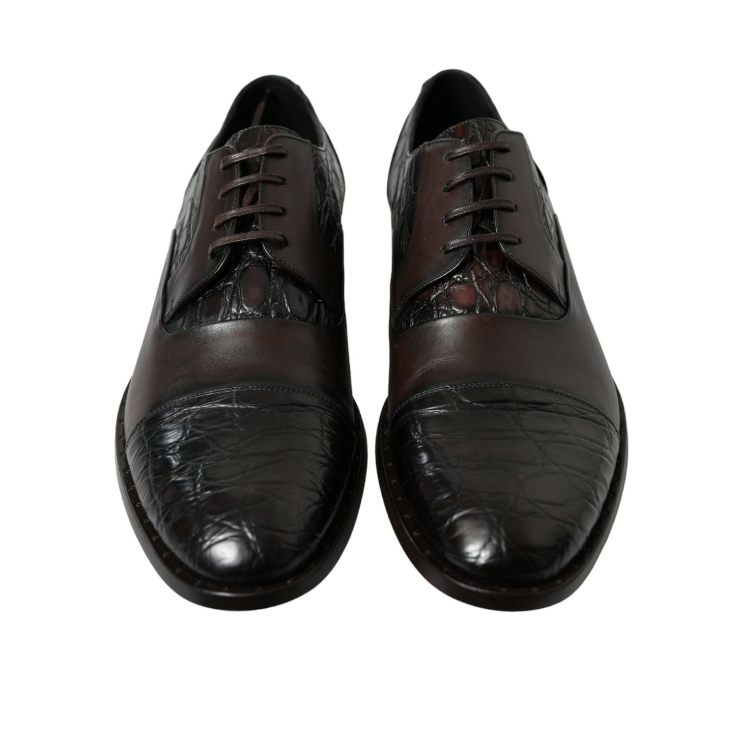 Dolce & Gabbana Brown Exotic Leather Formal Men Dress Shoes