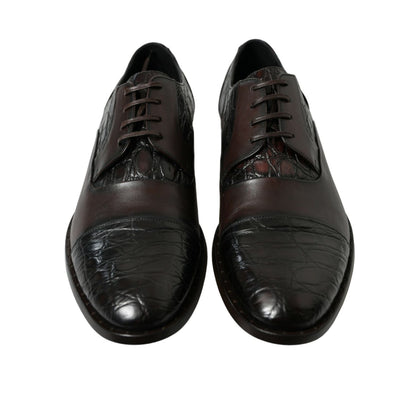 Dolce & Gabbana Brown Exotic Leather Formal Men Dress Shoes