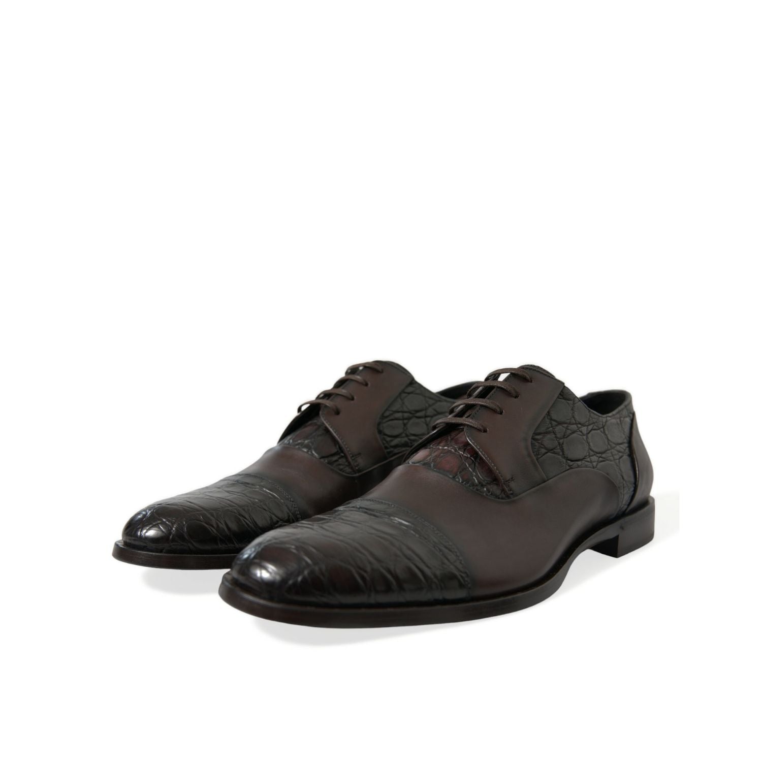 Dolce & Gabbana Brown Exotic Leather Formal Men Dress Shoes