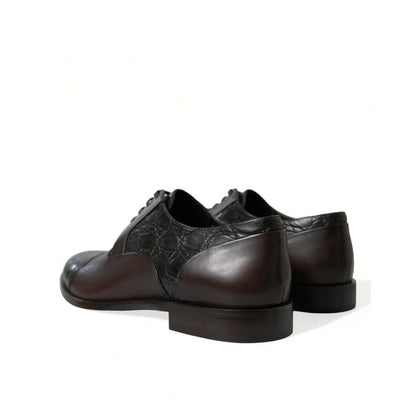 Dolce & Gabbana Brown Exotic Leather Formal Men Dress Shoes