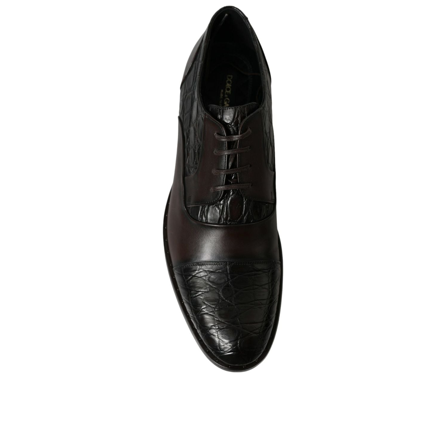 Dolce & Gabbana Brown Exotic Leather Formal Men Dress Shoes
