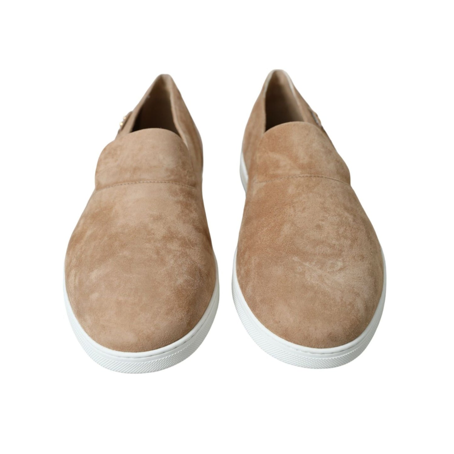 Dolce & Gabbana Beige Suede Caiman Men Loafers Slippers Shoes
