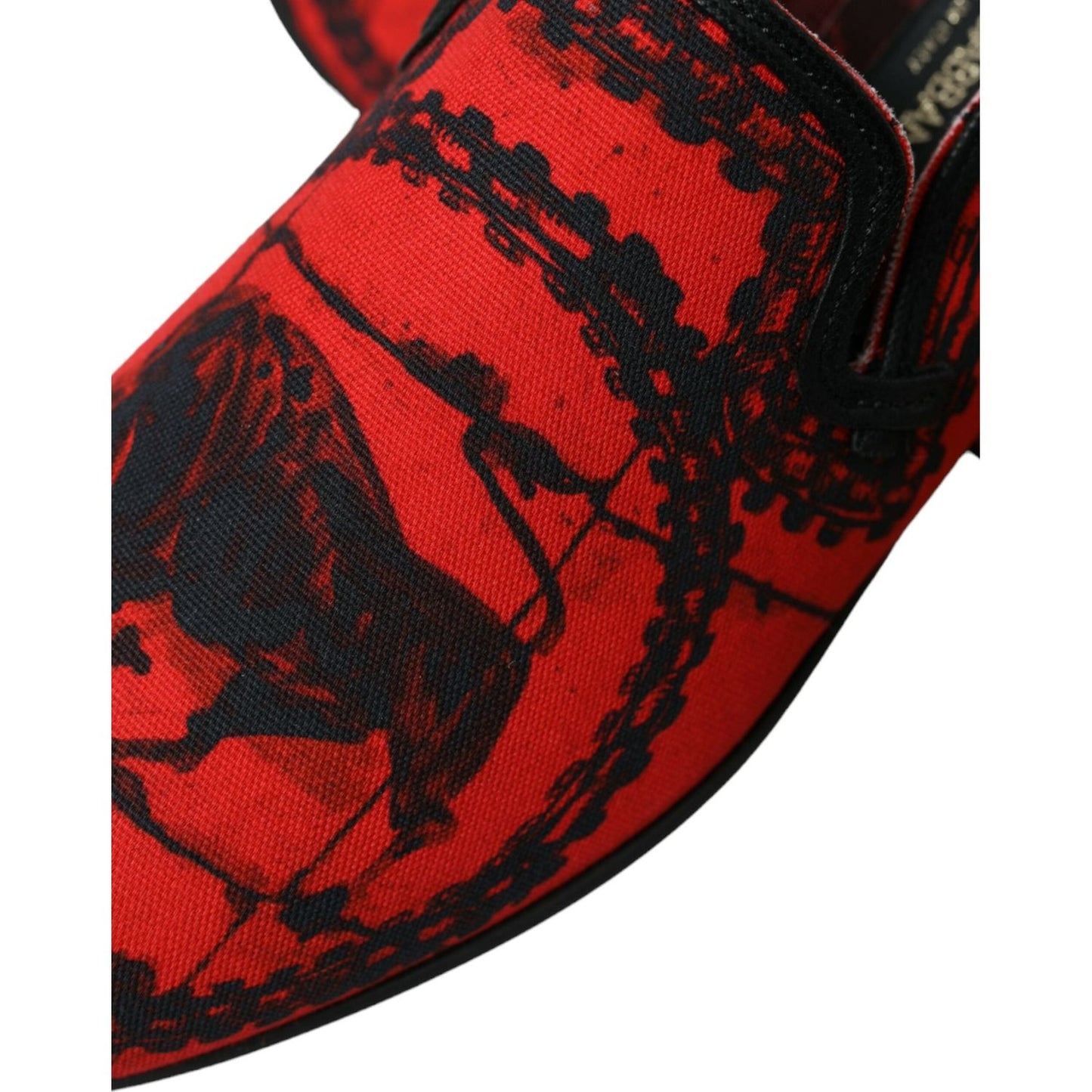 Dolce & Gabbana Torero-Inspired Luxe Red & Black Loafers Dolce & Gabbana