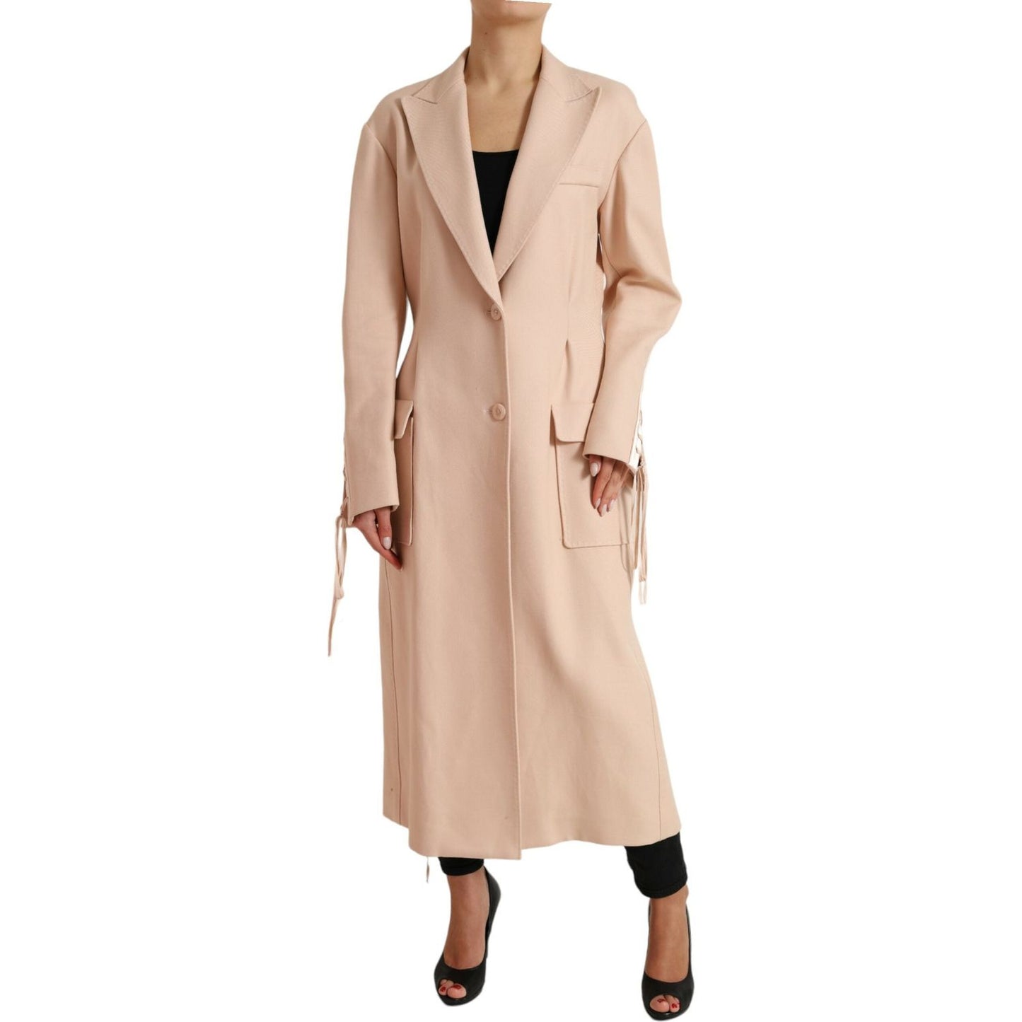 Dolce & Gabbana Elegant Beige Single-Breasted Trench Coat Dolce & Gabbana