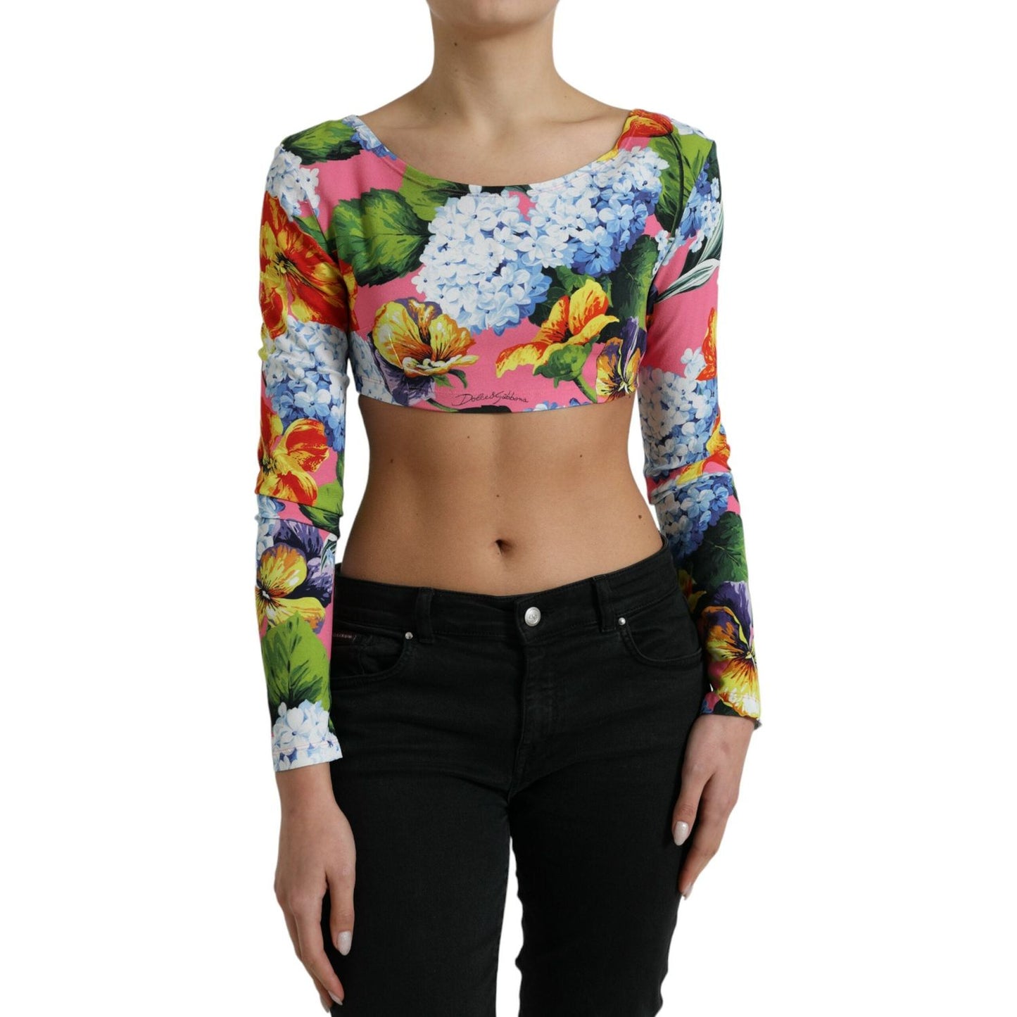 Dolce & Gabbana Floral Elegance Cropped Blouse Dolce & Gabbana