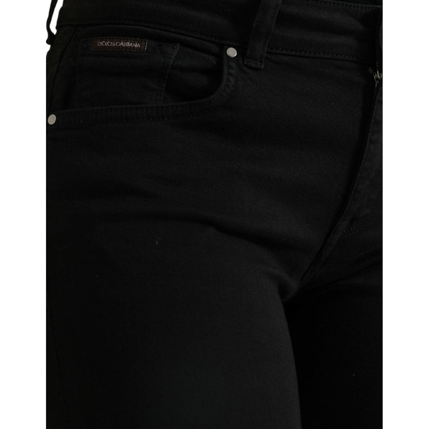 Dolce & Gabbana Elegant Black Mid-Waist Stretch Jeans Dolce & Gabbana