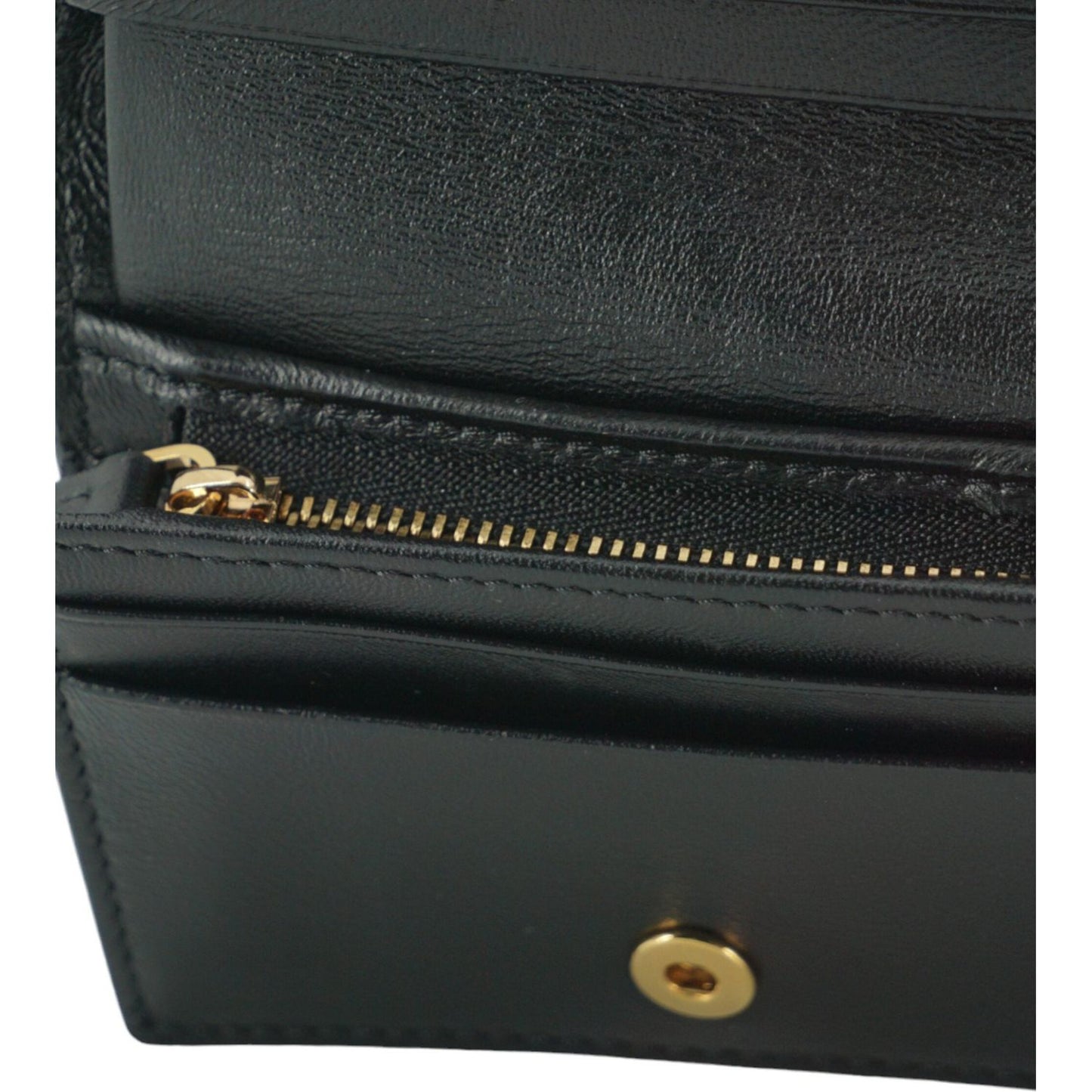 Versace Brown Calf Leather Compact Wallet