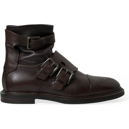 Dolce & Gabbana Elegant Mens Leather Ankle Boots Dolce & Gabbana