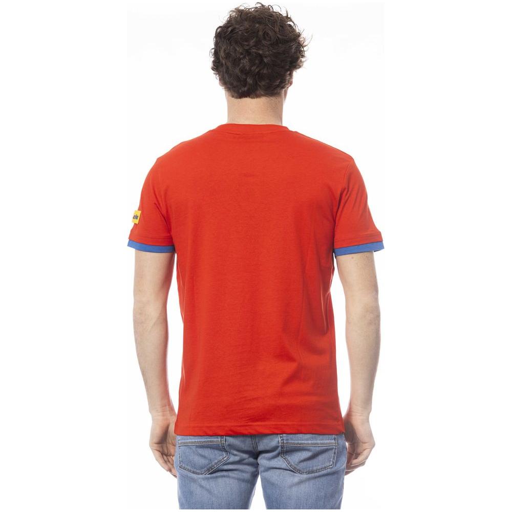 Invicta Red Cotton Men T-Shirt Invicta Firebrick