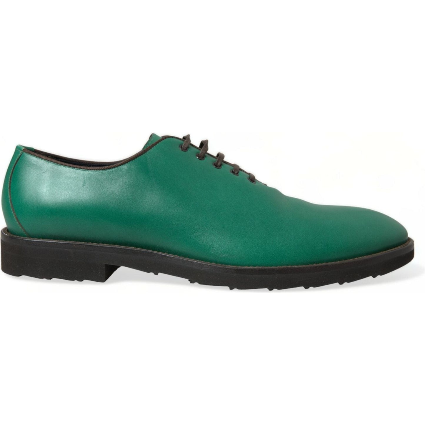 Dolce & Gabbana Elegant Green Leather Oxford Dress Shoes Dolce & Gabbana