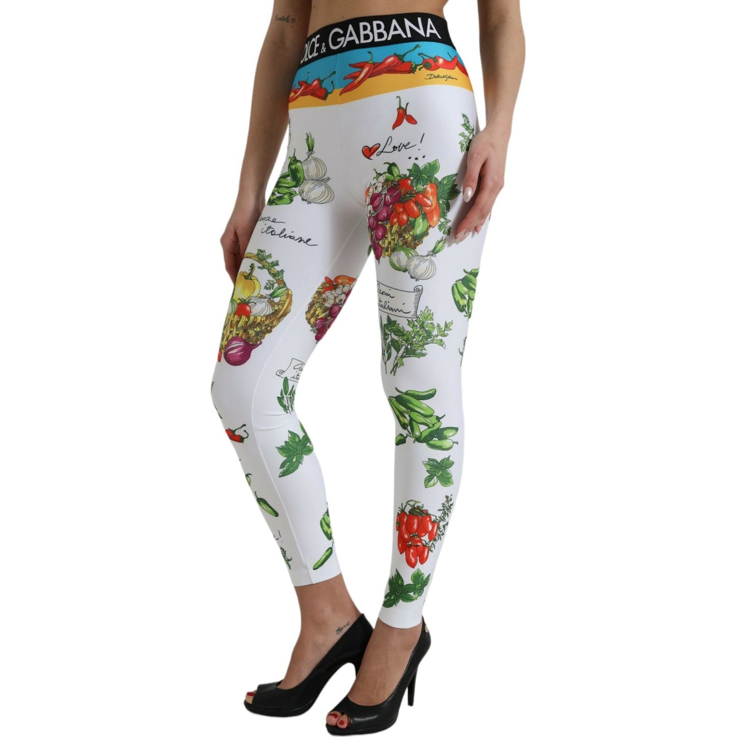 Dolce & Gabbana Elegant High Waist Printed Leggings Dolce & Gabbana