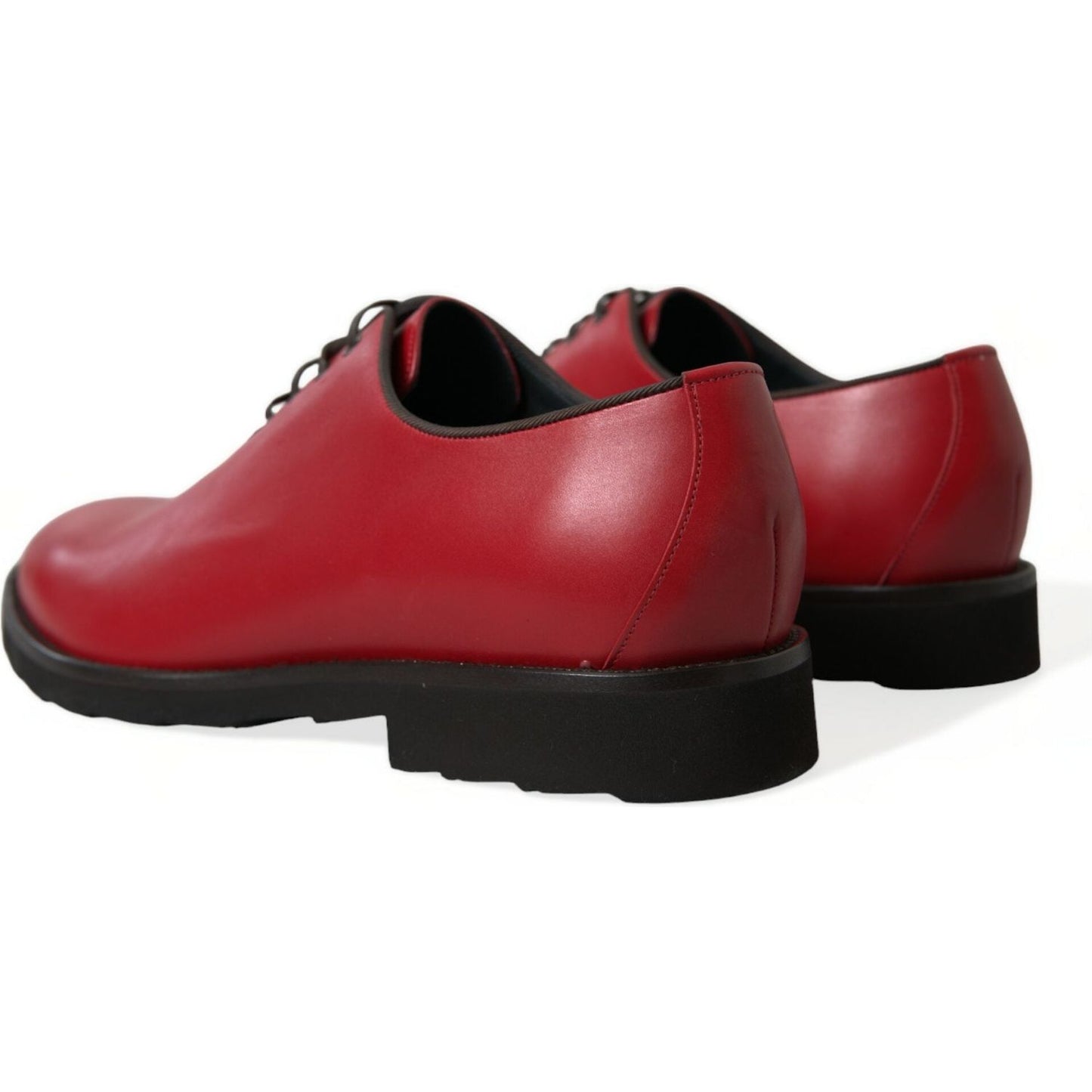 Dolce & Gabbana Elegant Red Leather Oxford Dress Shoes Dolce & Gabbana