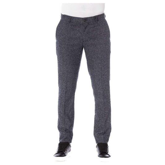 Trussardi Black Cotton Men Trousers Trussardi