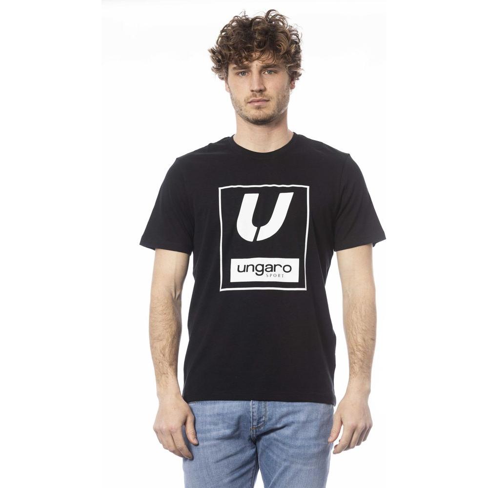 Ungaro Sport Black Cotton Men T-Shirt