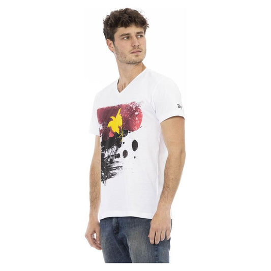 Trussardi Action White Cotton Men T-Shirt Trussardi Action