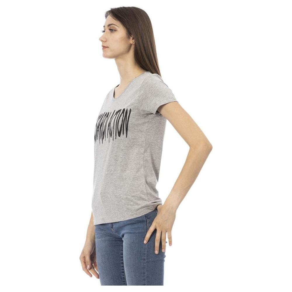 Trussardi Action Gray Cotton Women T-Shirt