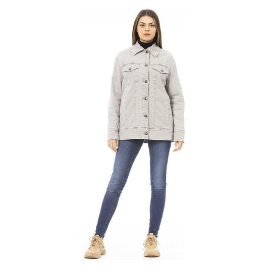 Jacob Cohen Gray Cotton Women Jacket Jacob Cohen