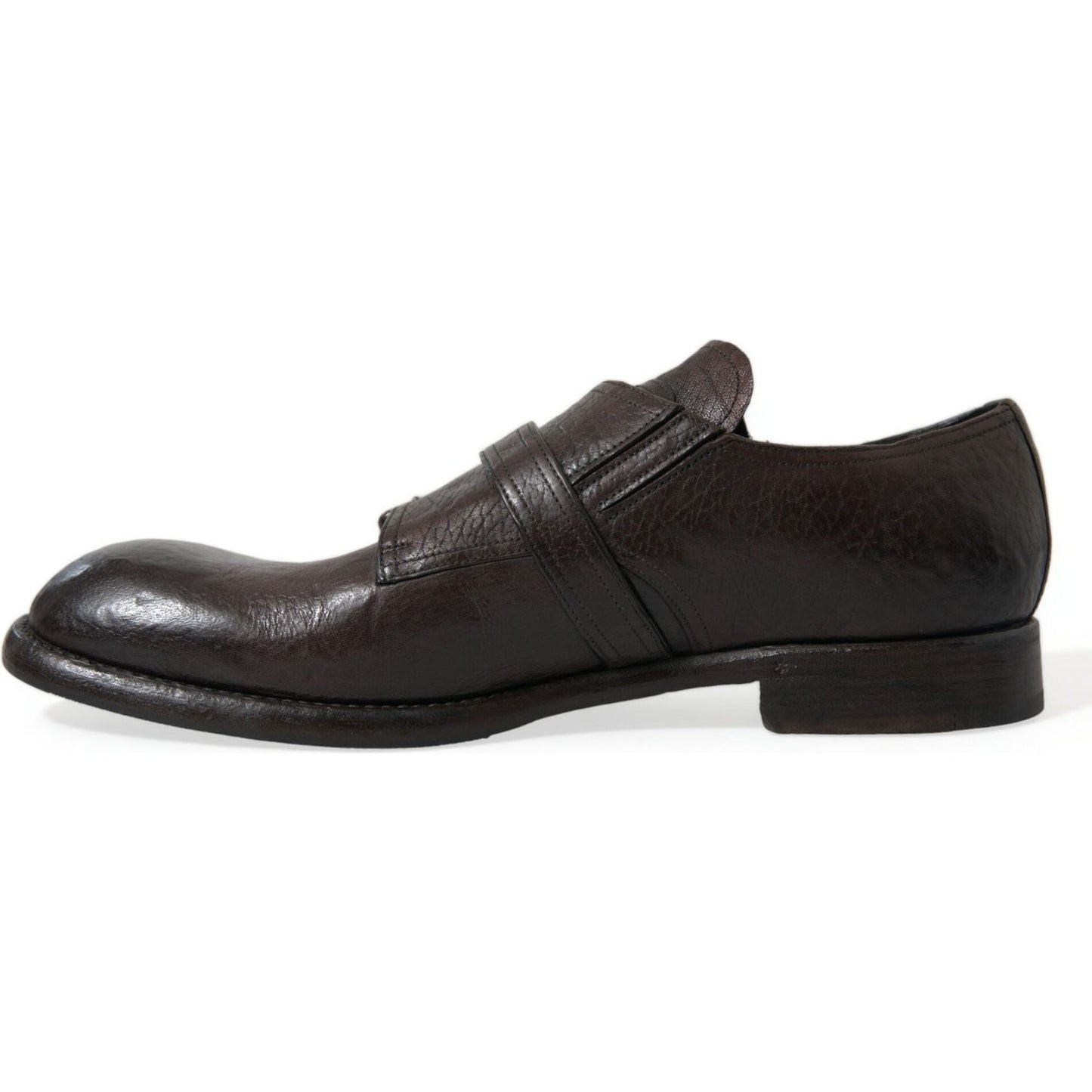 Dolce & Gabbana Elegant Triple Buckle Leather Dress Shoes Dolce & Gabbana