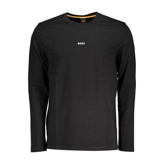 Hugo Boss Black Cotton Men T-Shirt