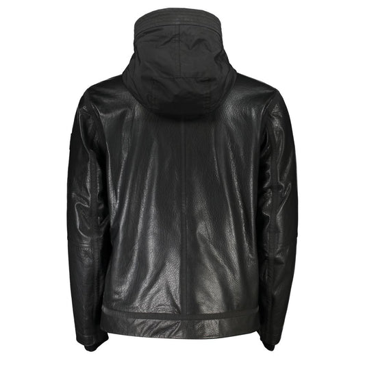 Hugo Boss Black Leather Men Jacket Hugo Boss