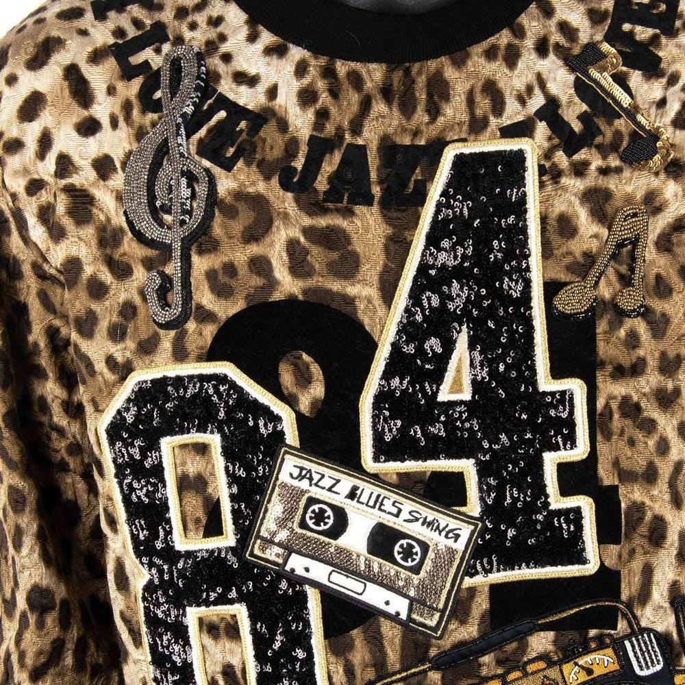 Dolce & Gabbana Embellished Leopard Print Sweatshirt Dolce & Gabbana