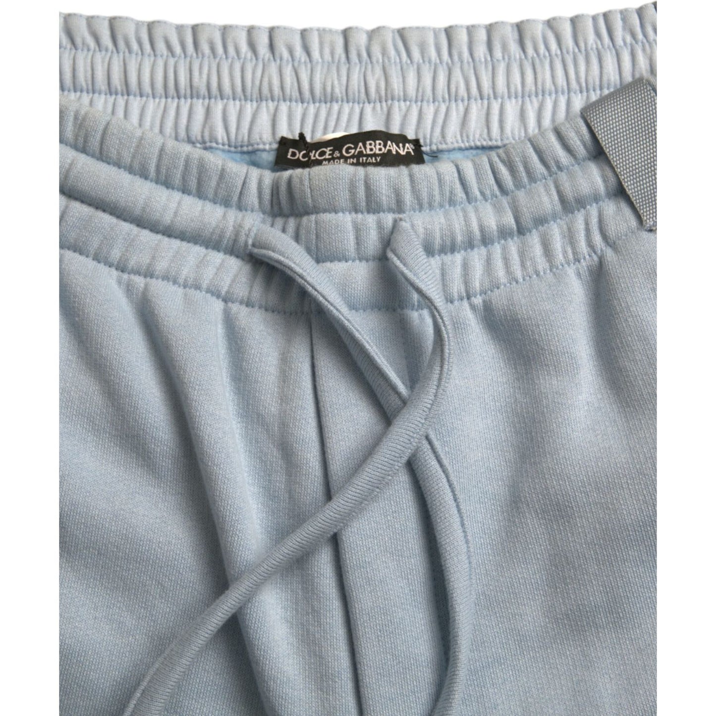 Dolce & Gabbana Elegant Light Blue Cotton Blend Joggers Dolce & Gabbana