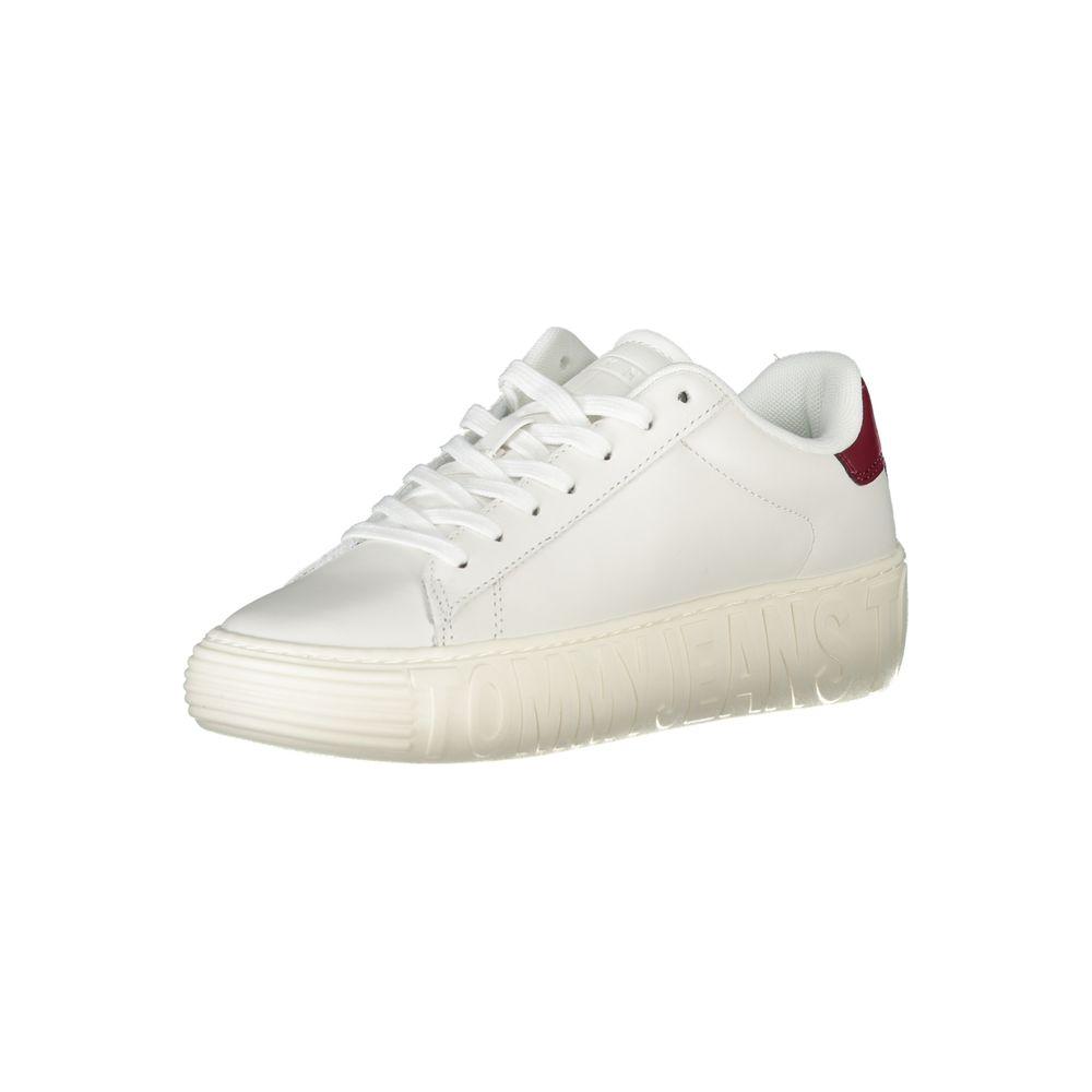 Tommy Hilfiger White Leather Women Sneaker Tommy Hilfiger