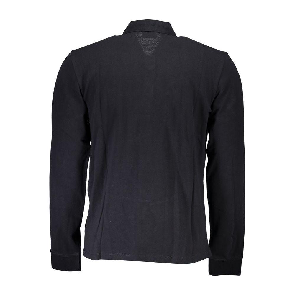 Napapijri Black Cotton Men Polo Shirt Napapijri