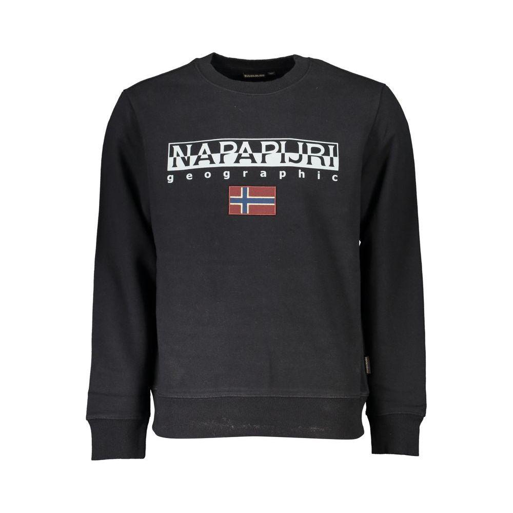 Napapijri Black Cotton Men Sweater