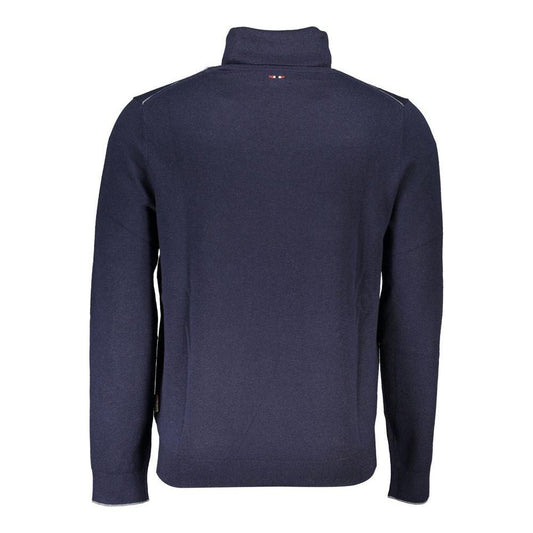 Napapijri Blue Fabric Men Sweater Napapijri