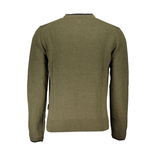 Napapijri Green Fabric Men Sweater Napapijri