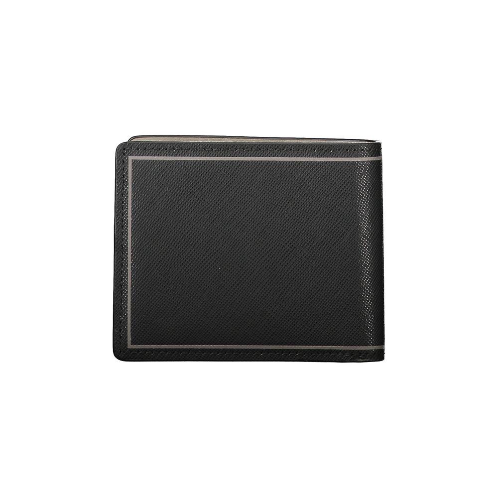 Tommy Hilfiger Black Leather Double Card Wallet Tommy Hilfiger