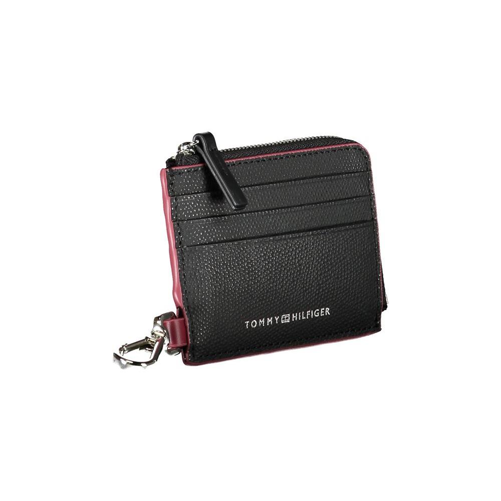 Tommy Hilfiger Chic Leather Card Holder with Snap Hook Tommy Hilfiger