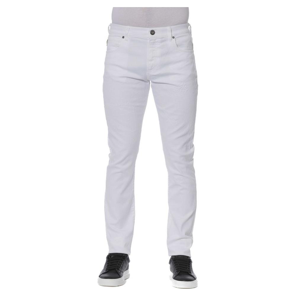 Trussardi Jeans White Cotton Men Jeans Trussardi Jeans