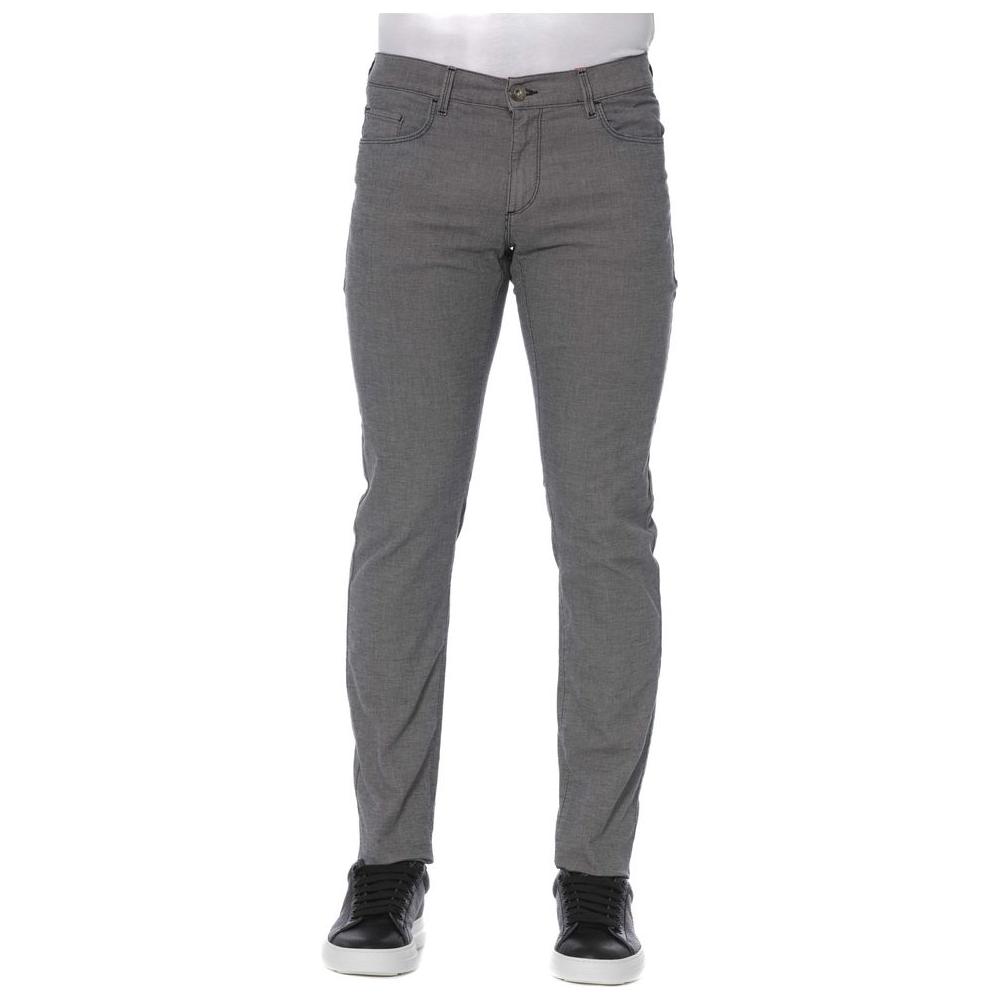 Trussardi Jeans Gray Cotton Men's Pants