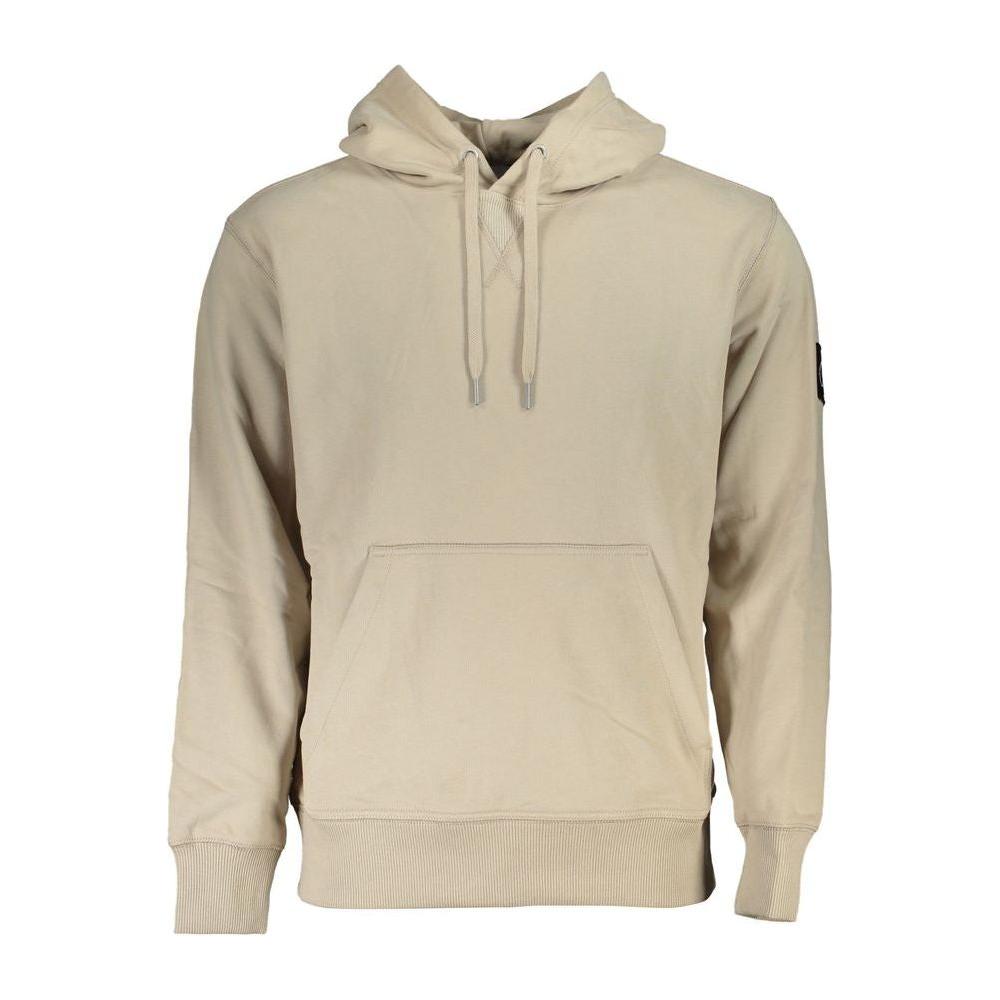 Calvin Klein Beige Cotton Hooded Sweatshirt Calvin Klein